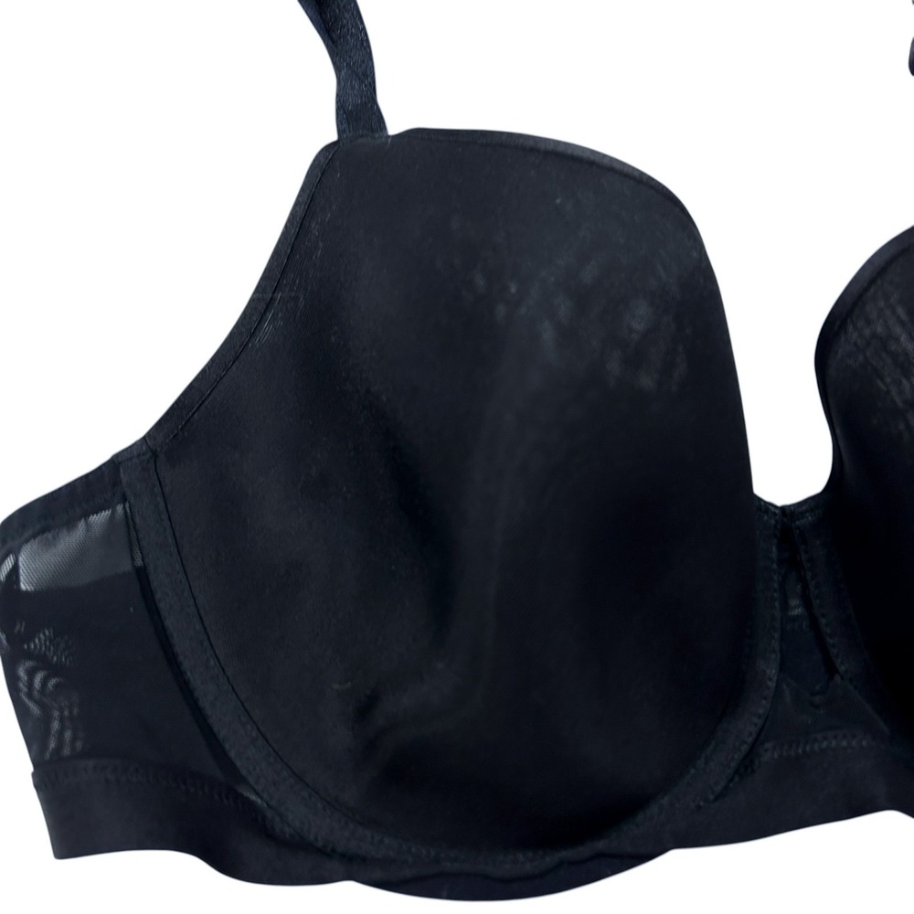 Soma Bra 38D Lightly Lined Perfect Coverage Black Full Coverage Partially Sheer - Picture 2 of 11